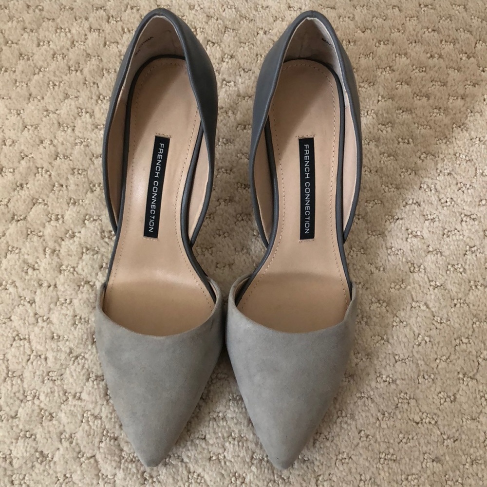 Gray pumps two tone French connection